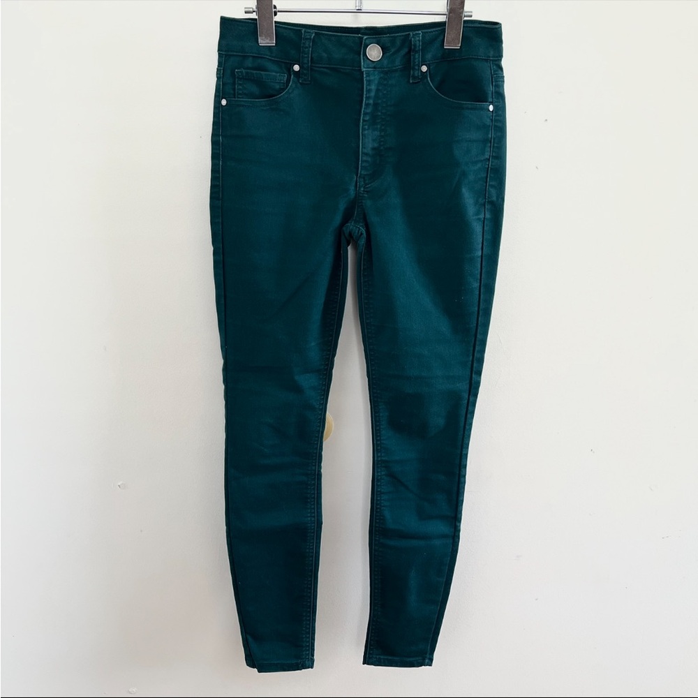 Design Lab Lord & Taylor Teal Skinny Jeans